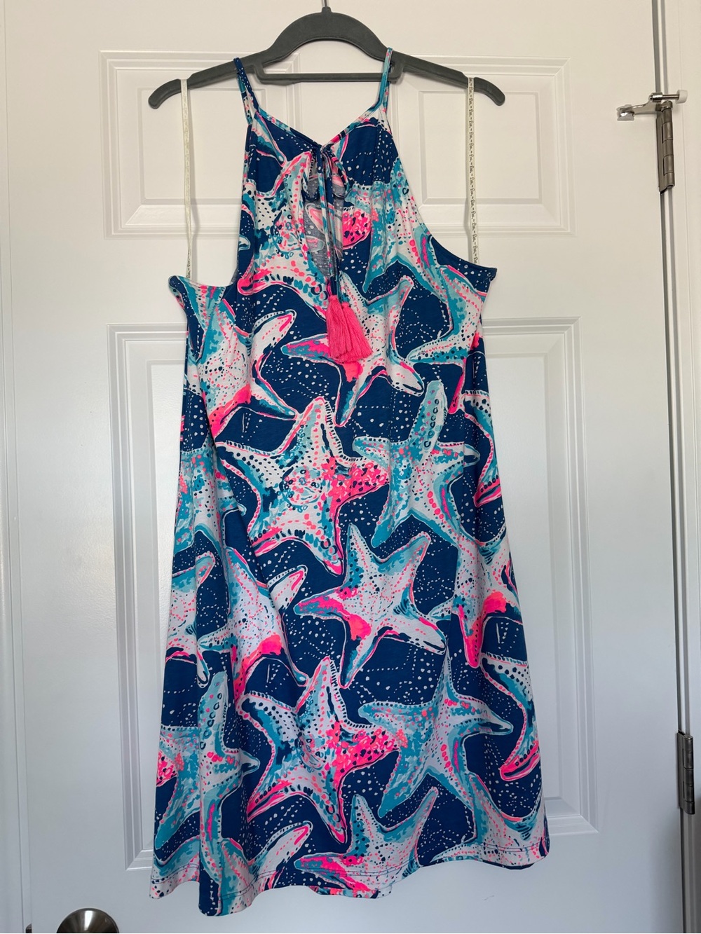 Lilly Pulitzer Margot swing dress size M indigo star struck starfish pink blue - Picture 7 of 14